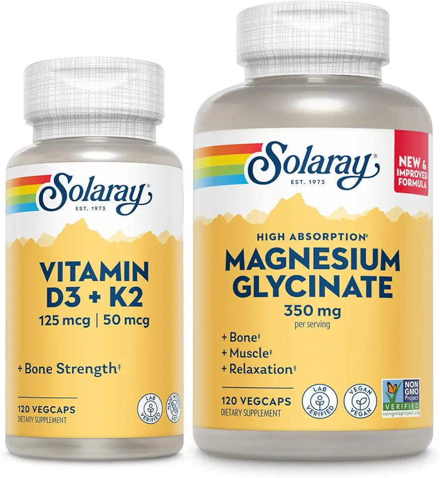 Vitamin D3 K2 and Magnesium Glycinate 120ct P952