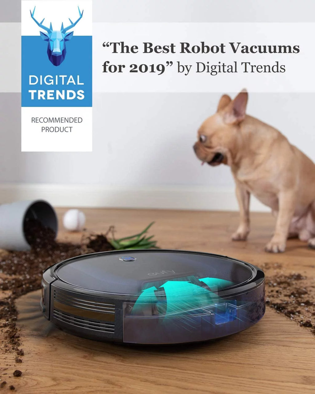 Wi-Fi Connected 2000Pa Suction Robot Vacuum Cleaner F646046