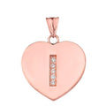 Rose Gold Heart Pendant Necklace N432482
