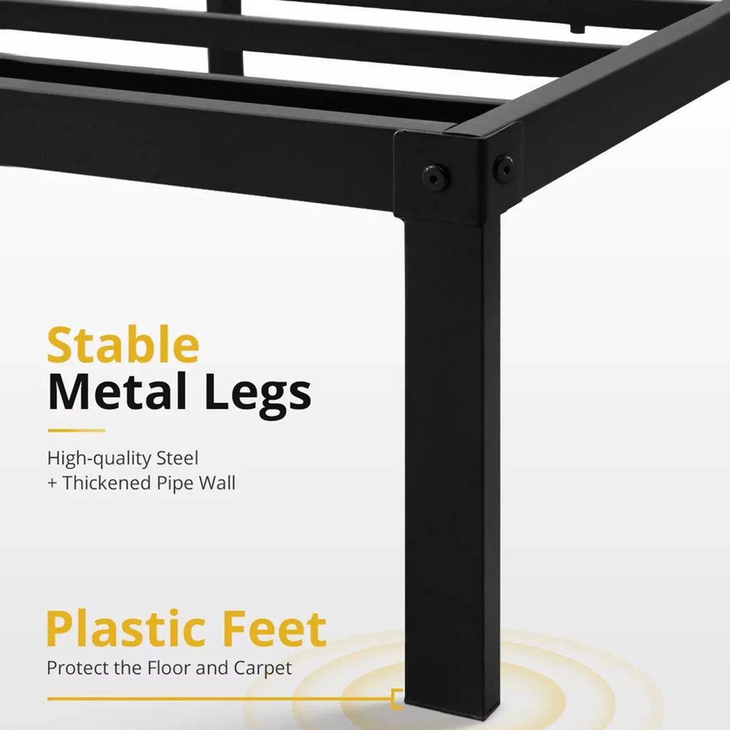 14 Inch Black Metal Twin Bed Frame C173710