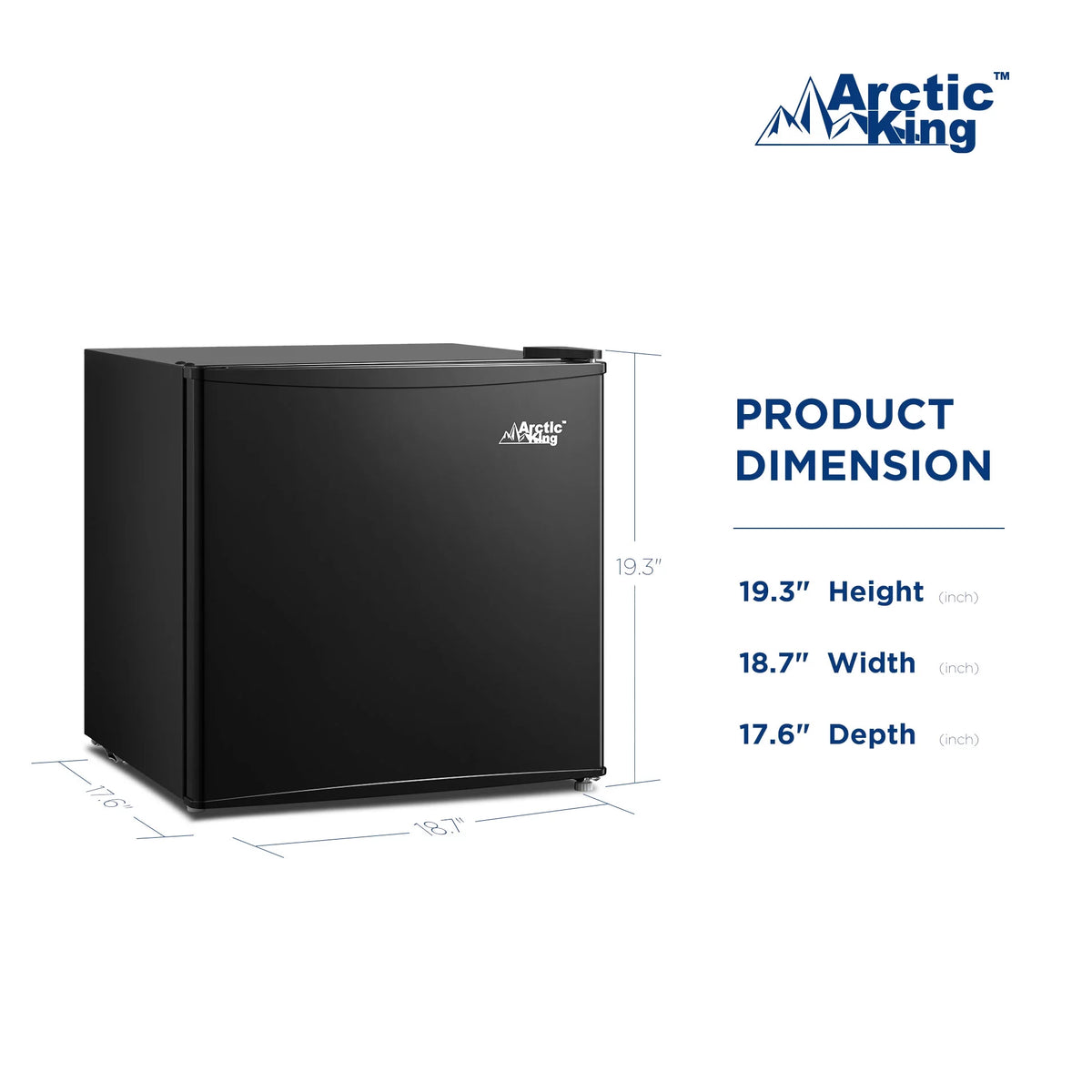 1.7 Cu ft Black Mini Fridge X8378
