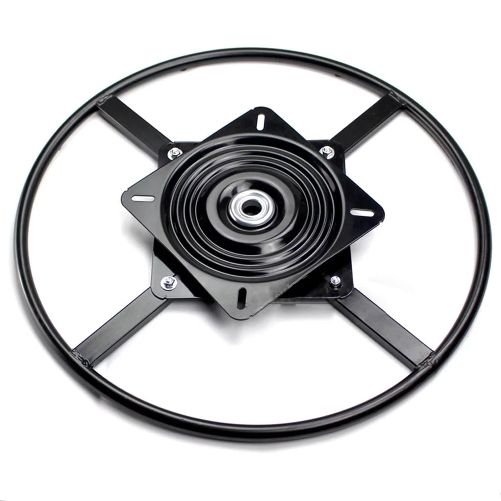 60cm Round Recliner Sofa Chair Base Bracket 360 Degree Rotate Black T3656