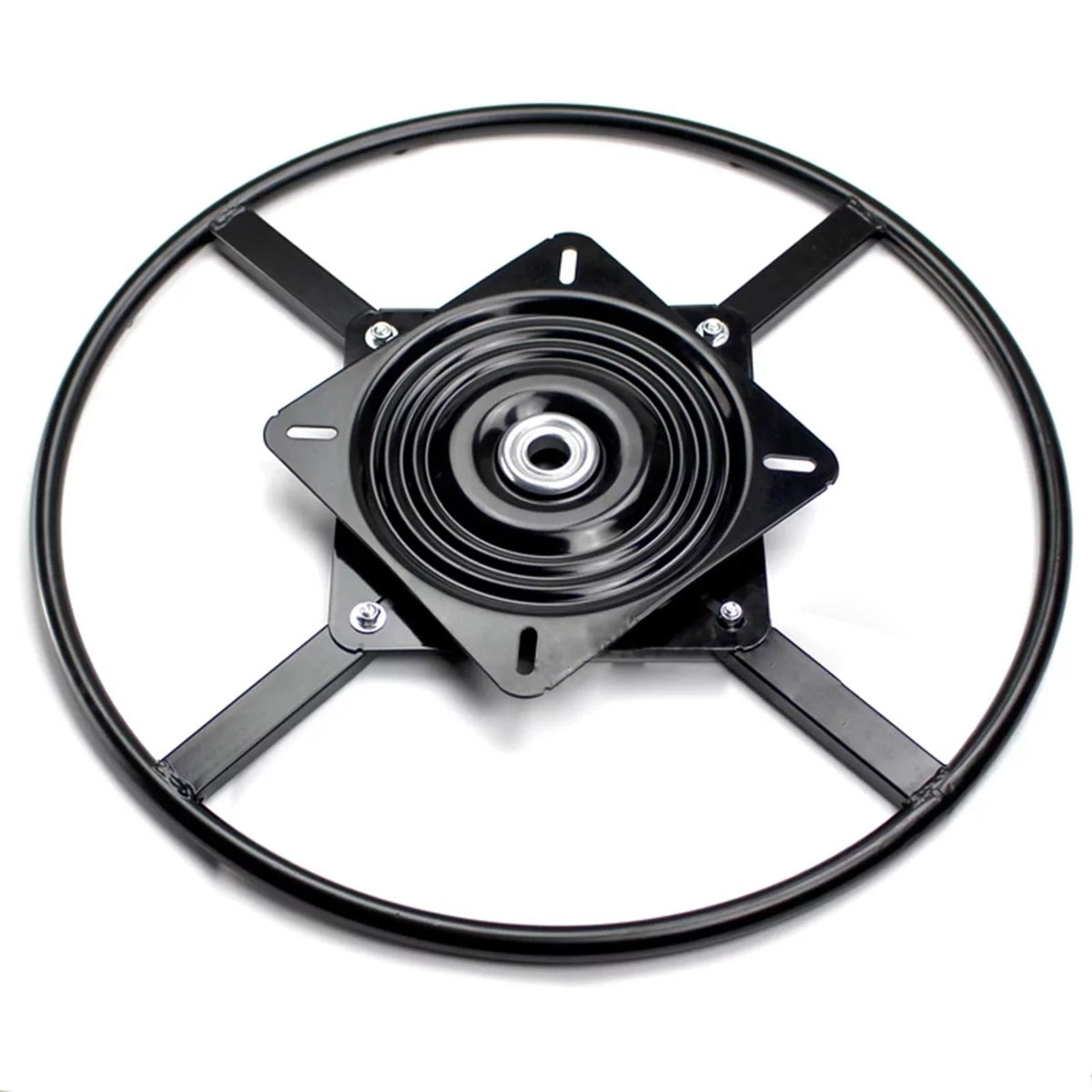 60cm Round Recliner Sofa Chair Base Bracket 360 Degree Rotate Black T3656