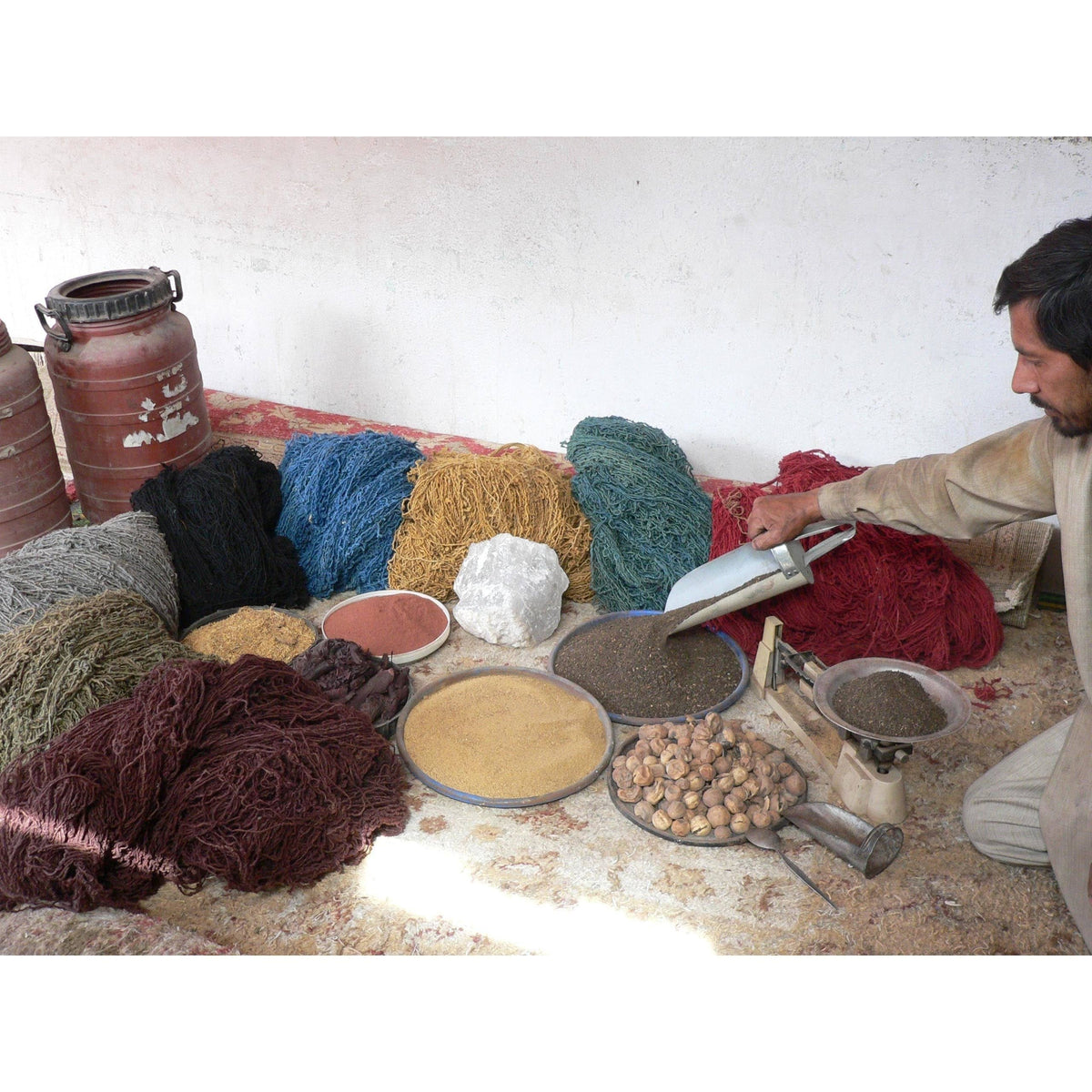 Indo Wool and Jute Pouf F33626
