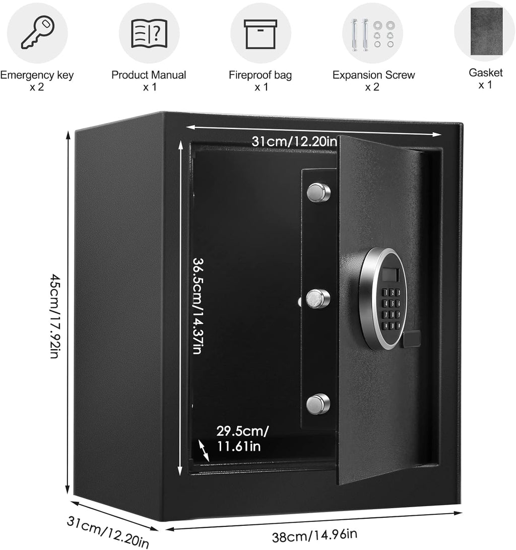 1.72 Cub Fireproof Waterproof Combination Lock Safe Box with Keypad G519
