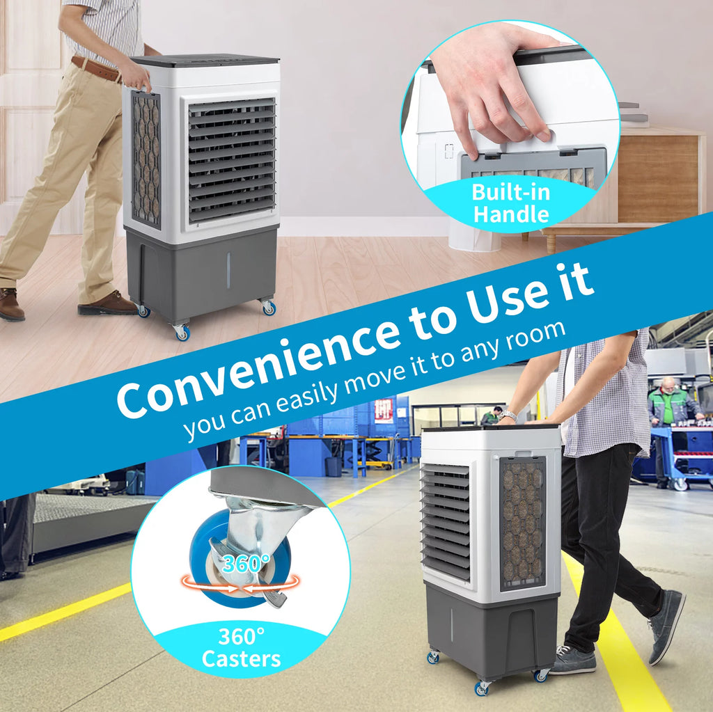 Portable Evaporative Cooler with Remote Control, 40L Water Tank W30635
