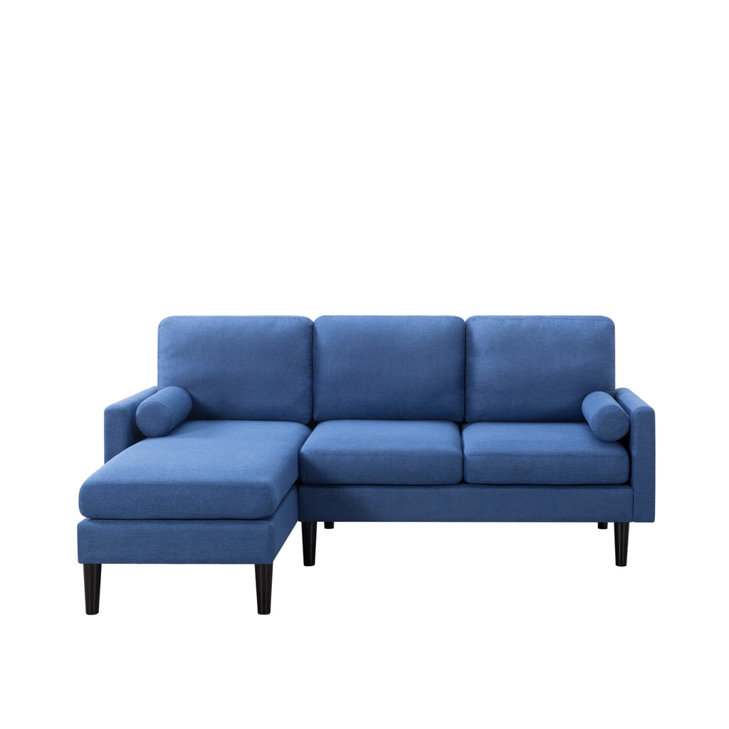 72 inch L-Shape Reversible Sectional Sofa with Two Pillows A5822