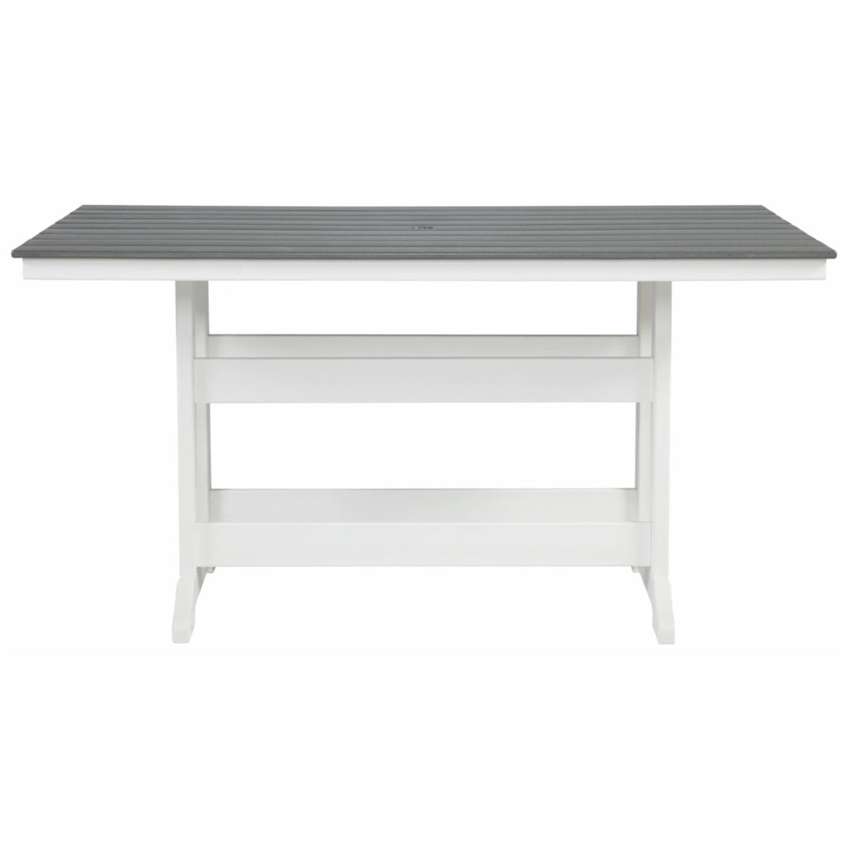 Gray and White Outdoor Plastic Dining Table W324