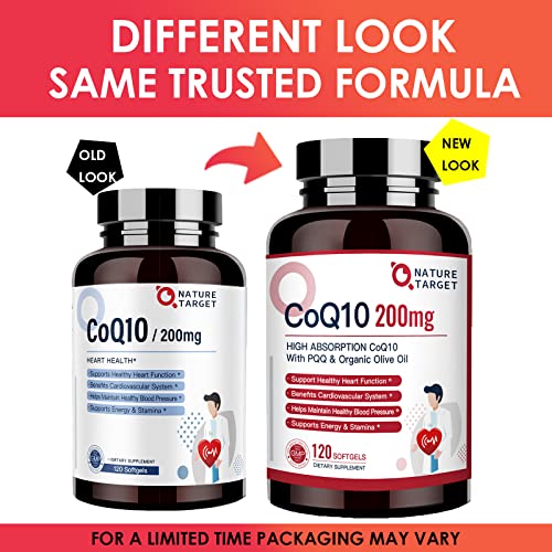 CoQ10 200mg Softgels with Organic Olive Oil, 120 Servings K180