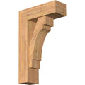 7 1/2x22W x 22x22D x 34x22H Smooth Bracket with Offset Brace, Western Red Cedar V1109