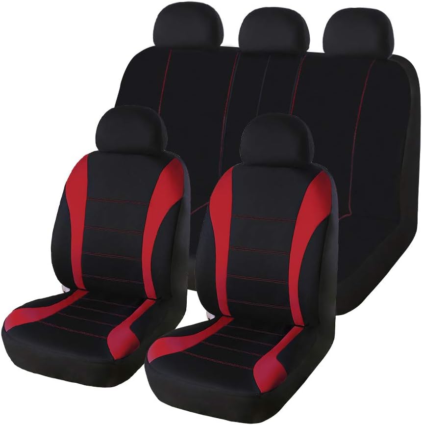 Red-Breathable Mesh Car Seat Covers V19976