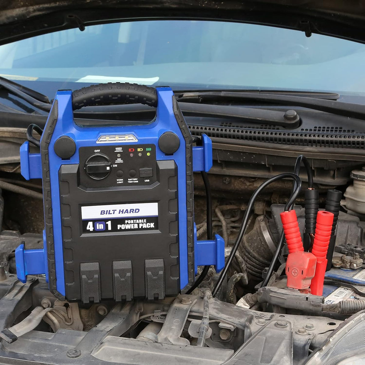 900 Peak/400 Instant Amps Portable Power Station Jump Starter with Air Compressor B419