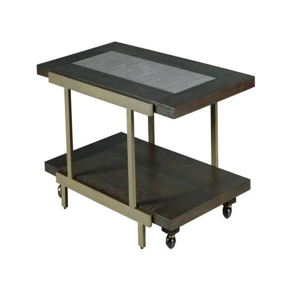 Rustic Industrial Cocktail Table with Wood Tabletop and Iron Frame V150265