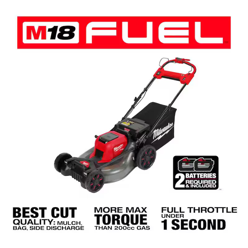 Brushless Cordless 21 in. Self-Propelled Lawn Mower with Blower & Batteries S842187