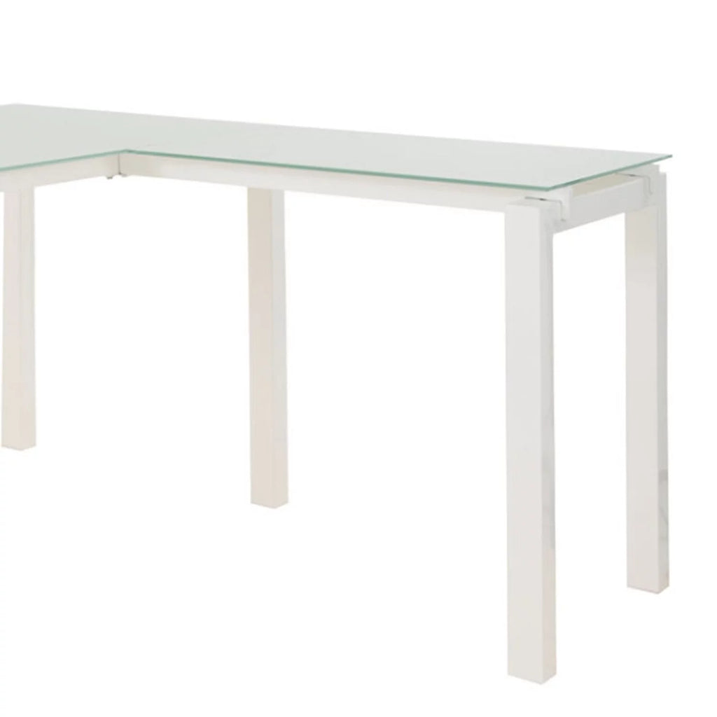 L Shape Desk with Frosted Glass Top V516433