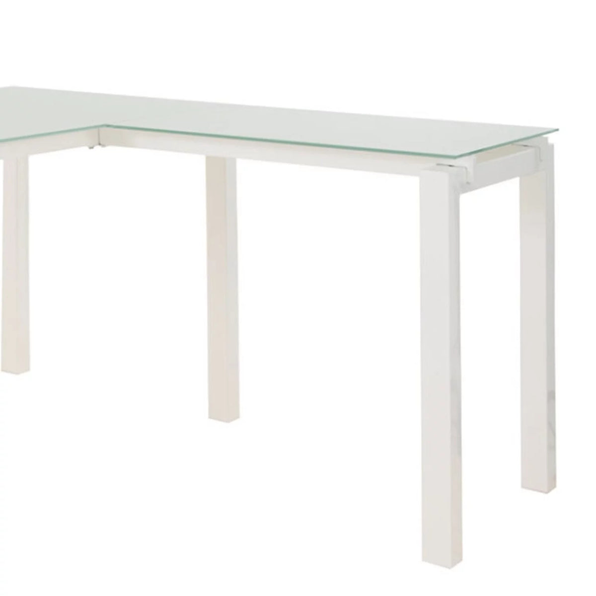 L Shape Desk with Frosted Glass Top V516433