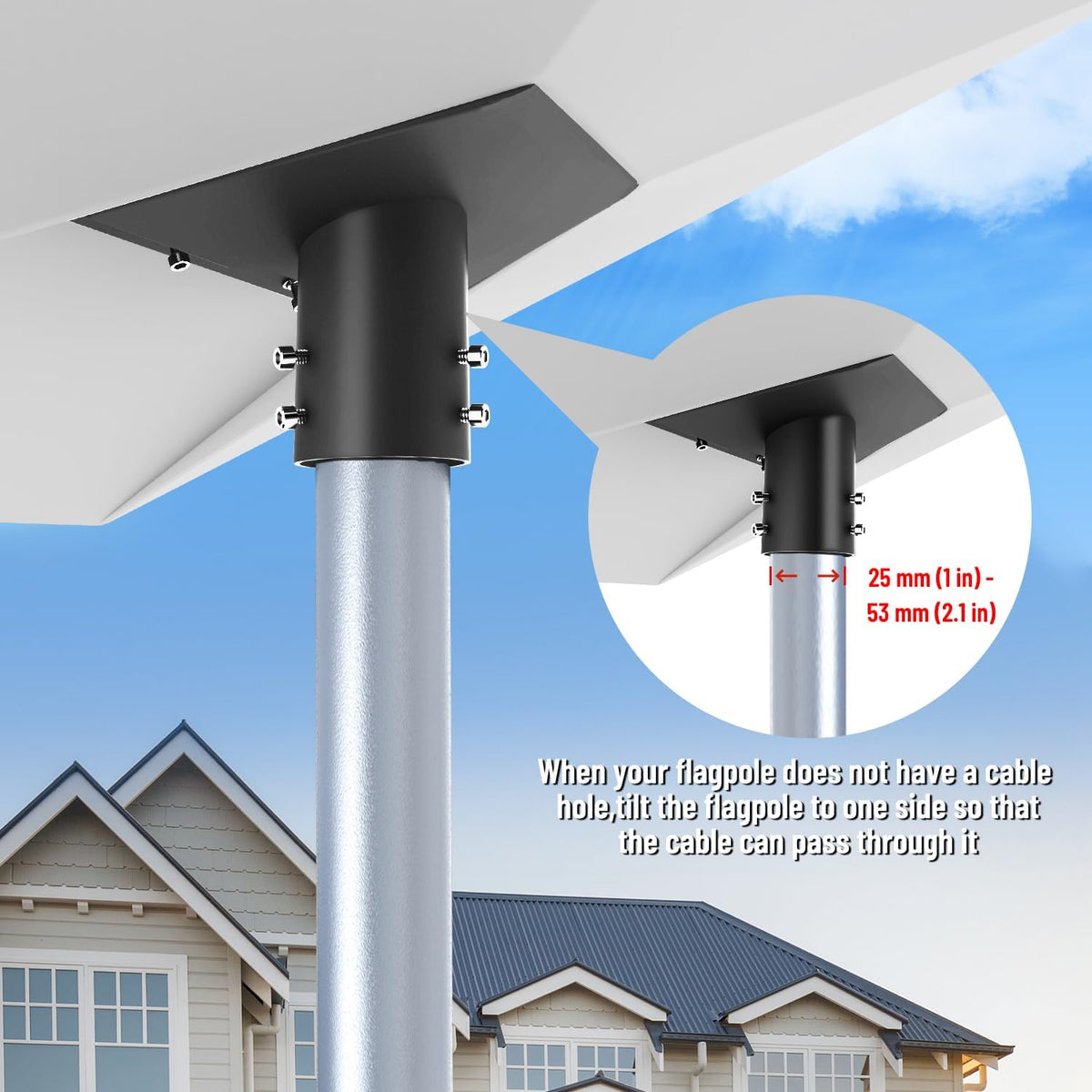 Black Starlink Gen 3 Roof Mount Adapter H114587