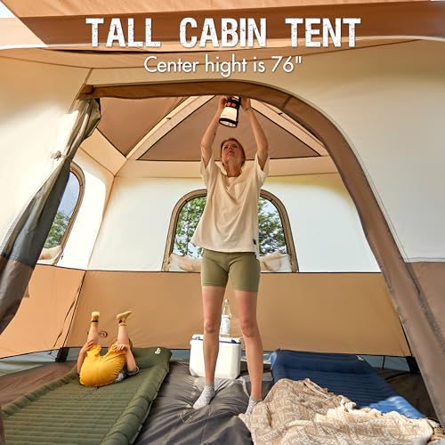 6 Person Camping Tent with Porch W8742