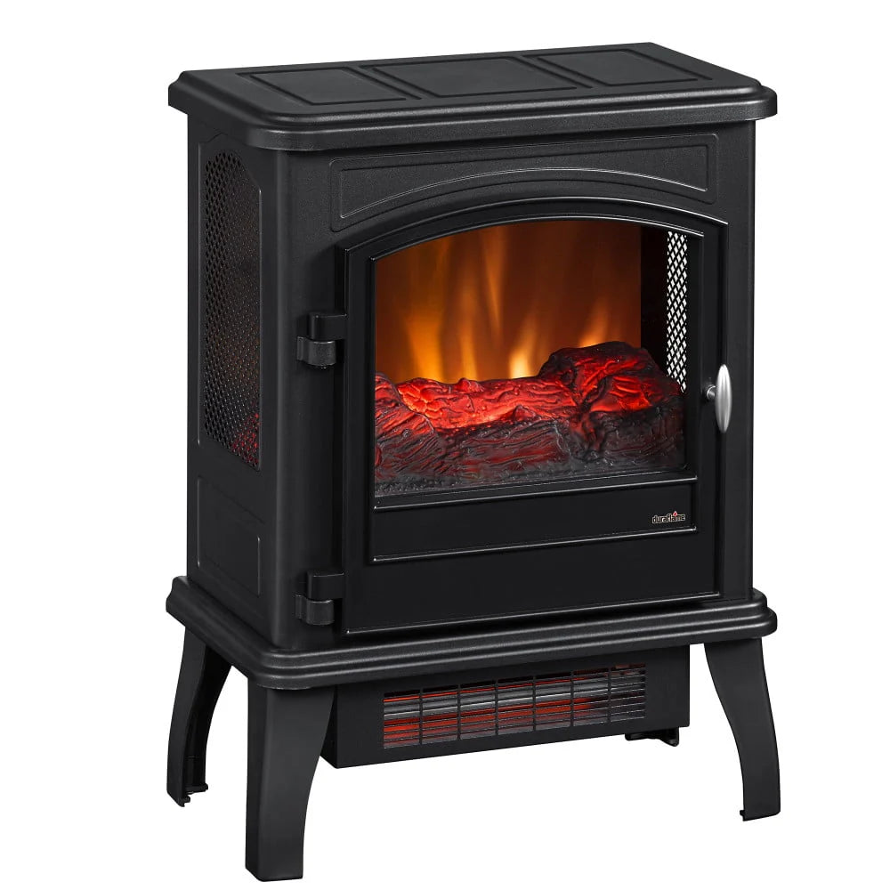 Black Infrared Quartz Electric Fireplace Stove Heater F8604