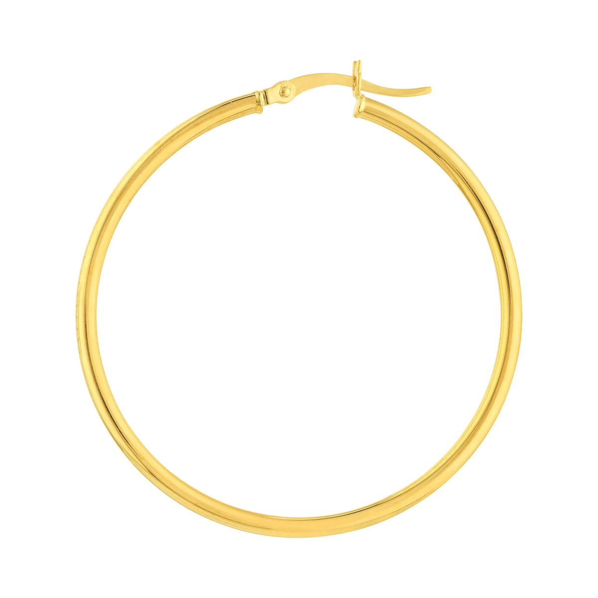 10K Yellow Gold High Polished Hoop Earrings U66729