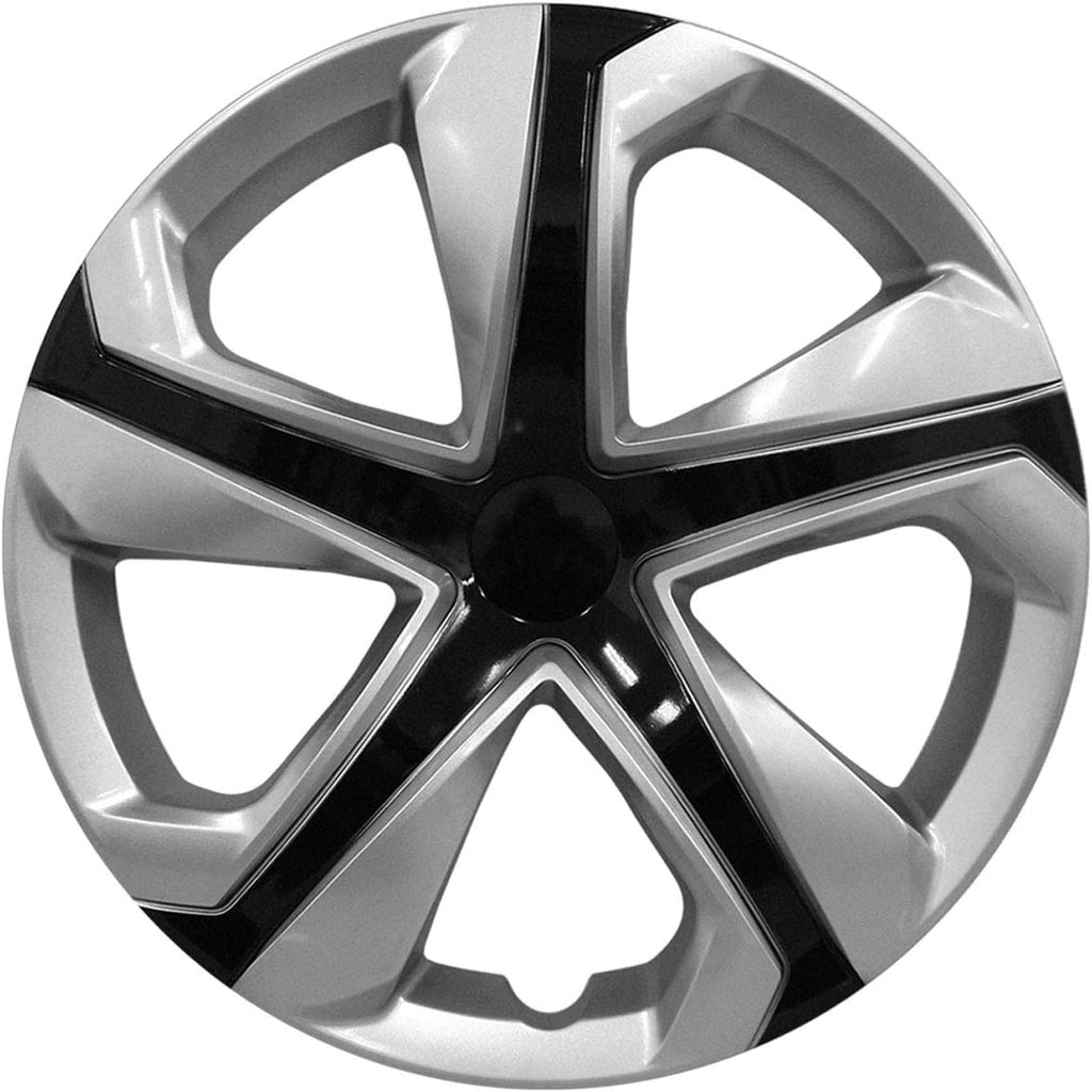 16 Silver/Black Hubcaps Wheel Covers Set of 4 J85553