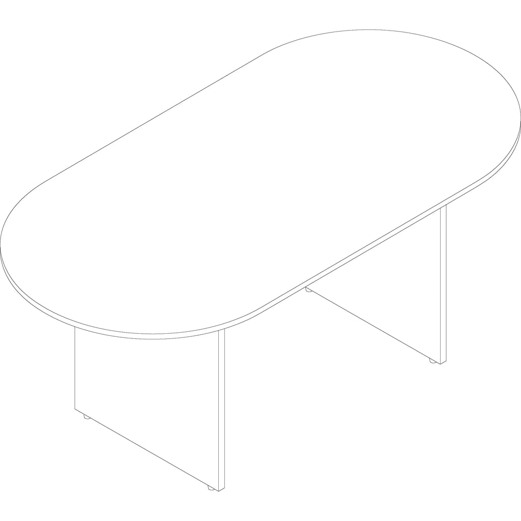 Walnut Laminate Oval Conference Table O88546