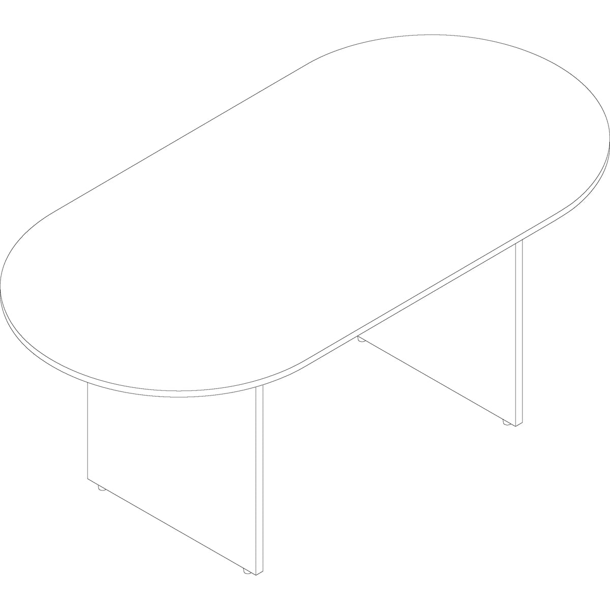 Walnut Laminate Oval Conference Table O88546