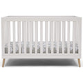 4-in-1 Convertible Baby Crib, Bianca White with Natural Legs F875960