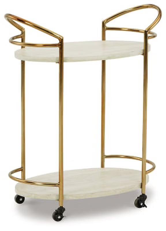 Cream/Gold Bar Cart G159056