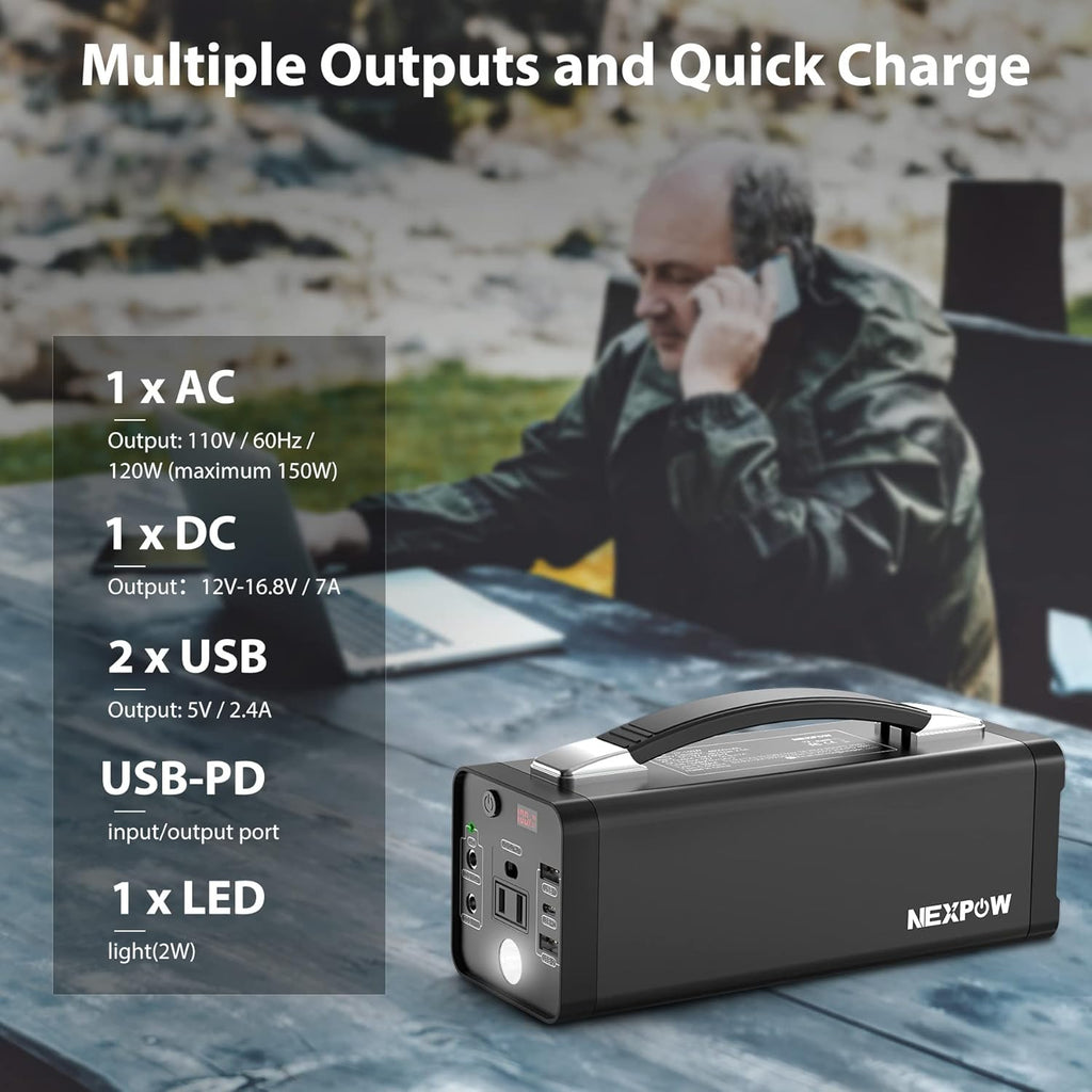 178Wh Portable Power Station with AC Outlet T715946