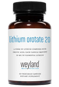 Lithium Orotate 20mg, 60 Vegetarian Capsules B12326