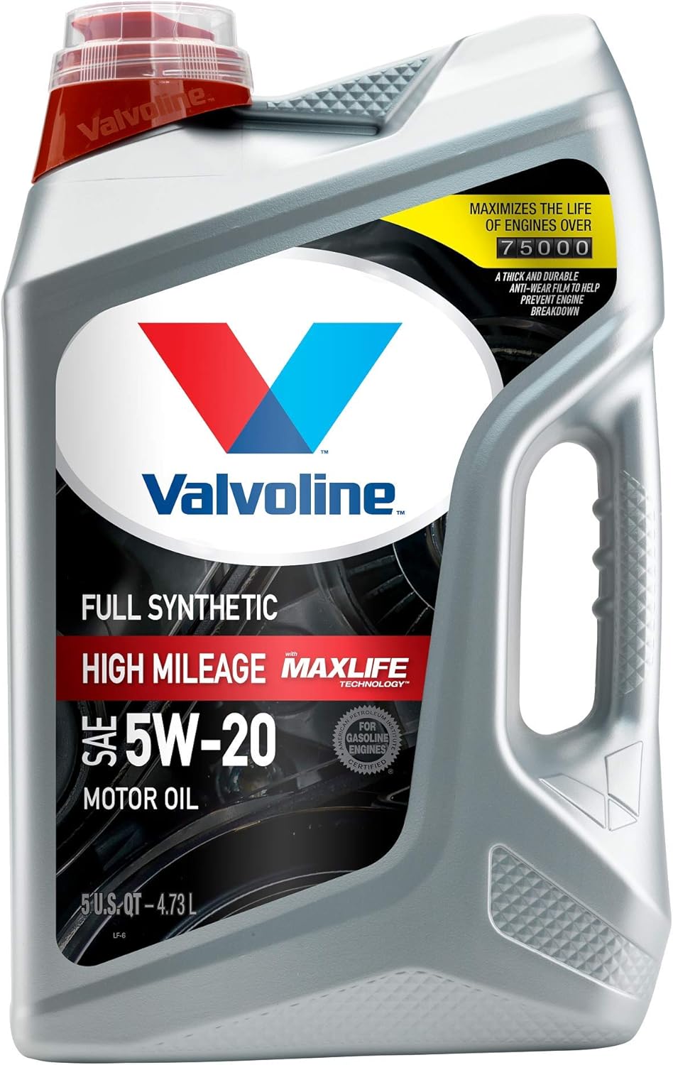 Full Synthetic High Mileage SAE 5W-30 Motor Oil 1 QT Case of 6 Pack of 2 I512