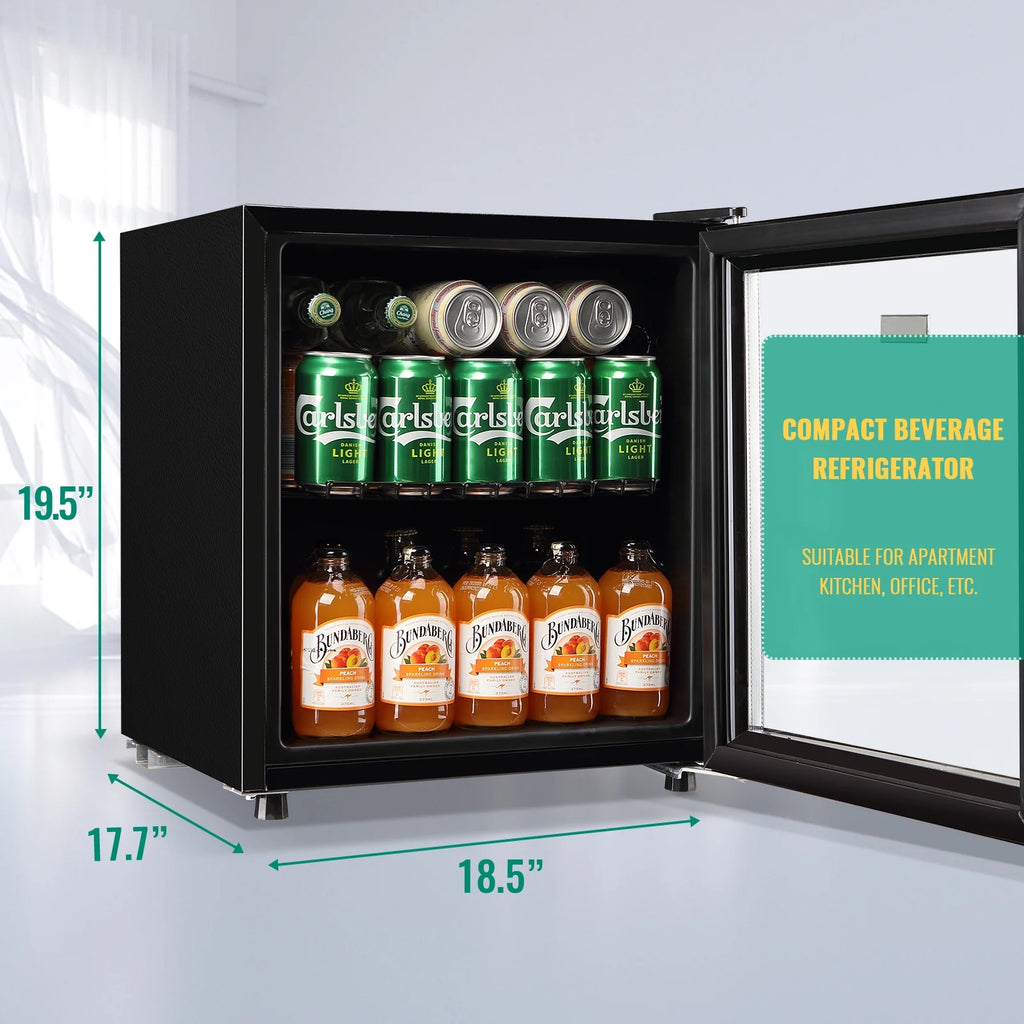 125 Can 3.5 Cu.ft Glass Door Beverage Cooler Refrigerator B5936