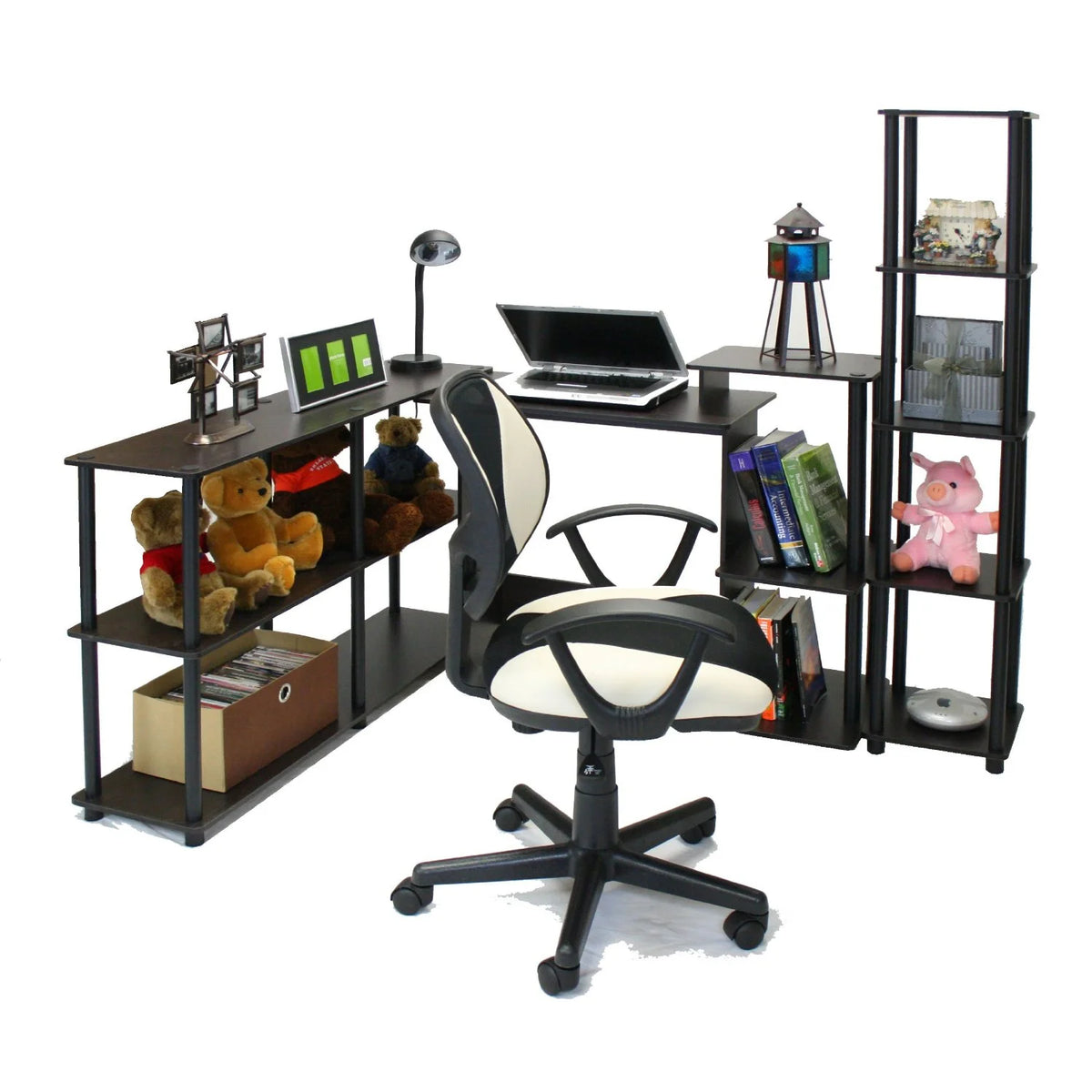 Black Gray Wood Computer Desk X81086
