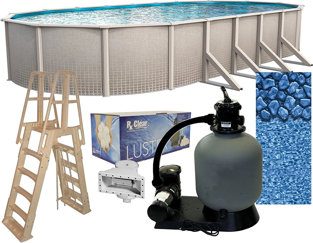 15' x 30' Oval 48 Wall Above-Ground Swimming Pools Q82619