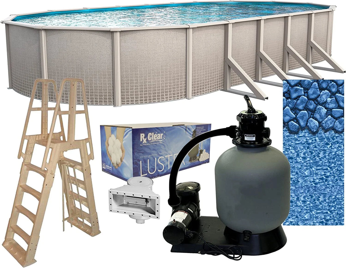 15' x 30' Oval 48 Wall Above-Ground Swimming Pools Q82619