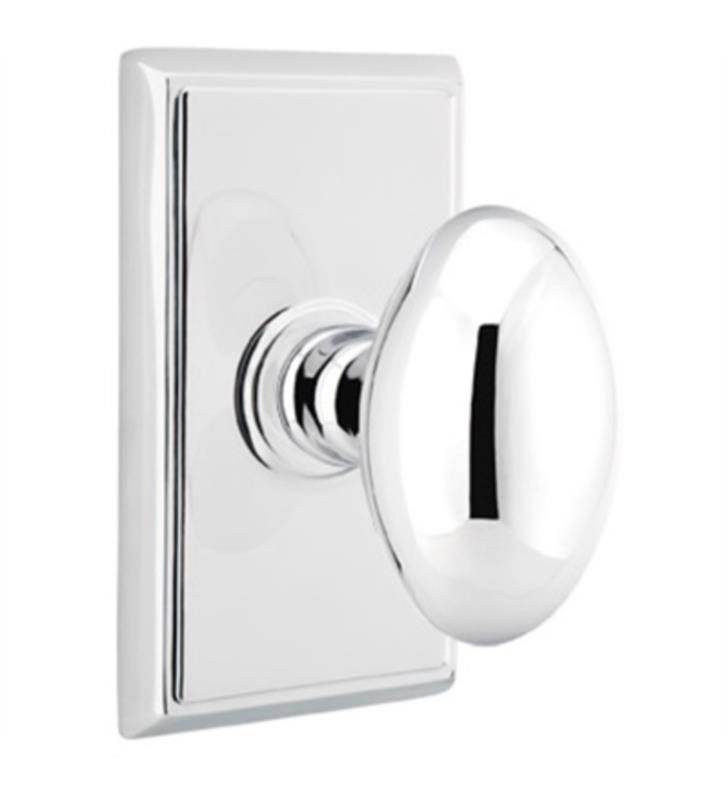 Satin Nickel Passage Rope Knob with Rectangular Rose W946
