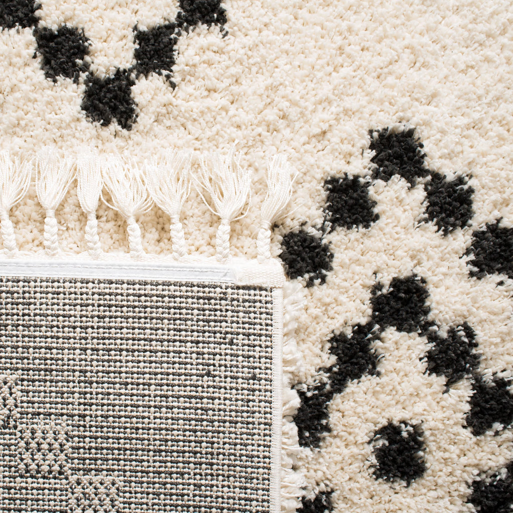Geometric Moroccan Shag Runner Rug J5899