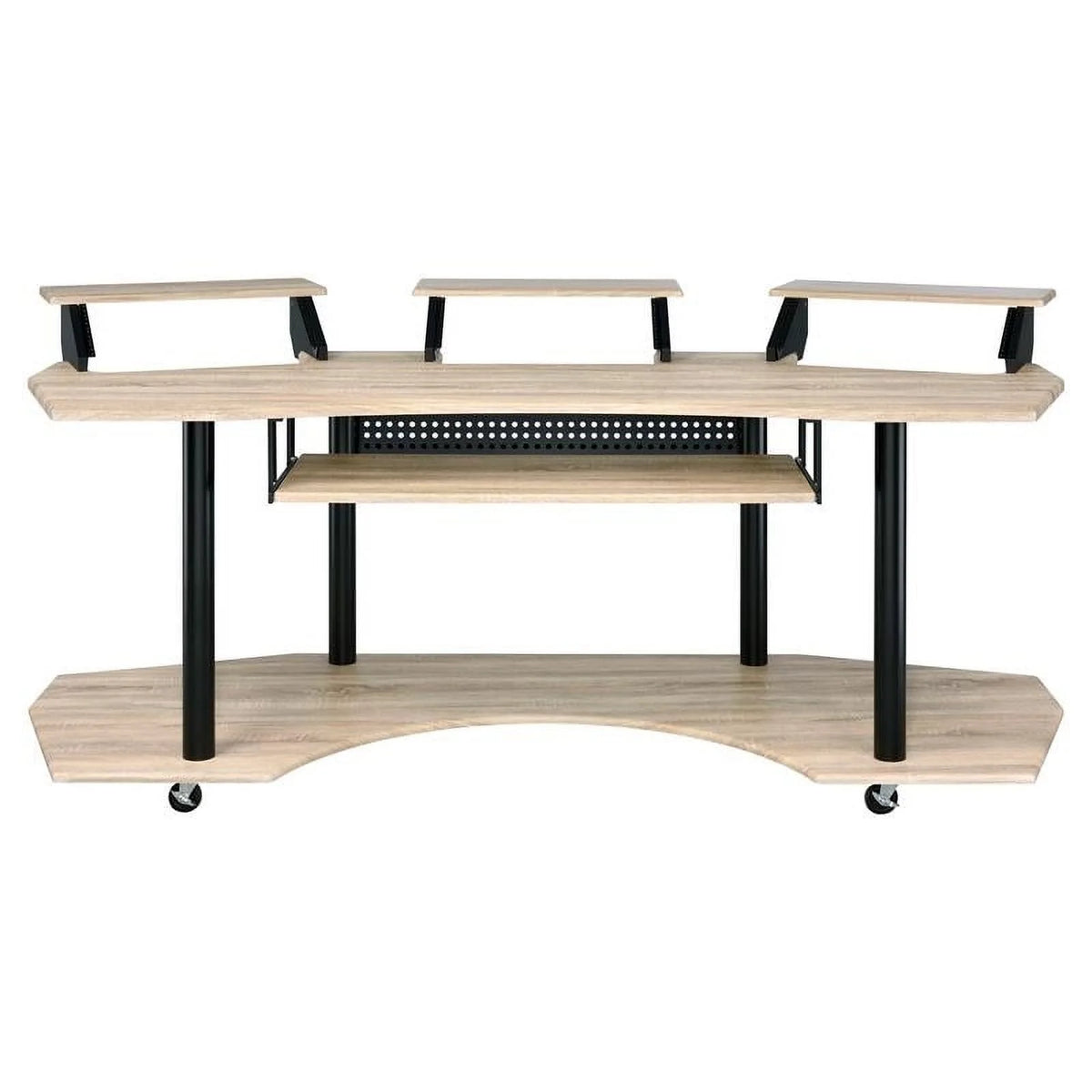 Contemporary Wood Music Recording Desk in Natural Oak U3564