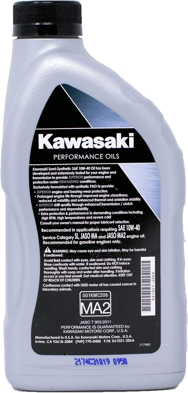 Oil Change Kit for Kawasaki Brute Force 750 ATV, Semi Synthetic, Pack of 2 V9067