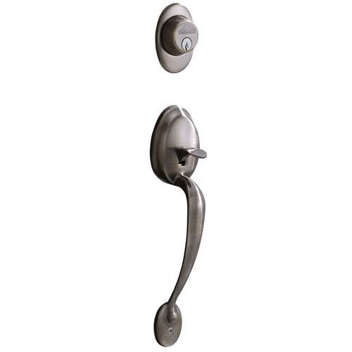 Satin Nickel Double Cylinder Handleset with Trim N60110