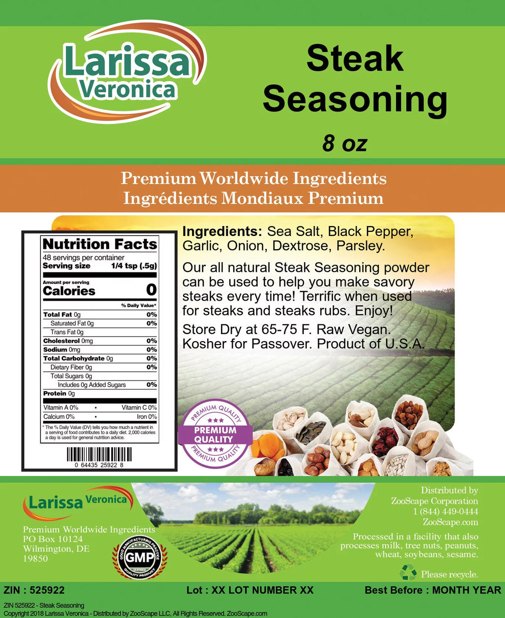 Steak Seasoning 8 oz 3-Pack G49283