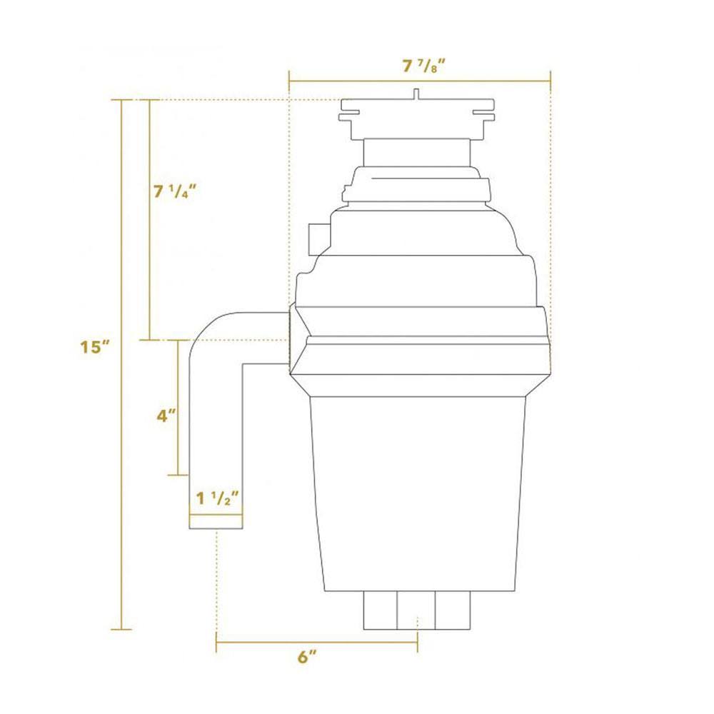 Polished Chrome Garbage Disposal with Solid Brass Flange B4839