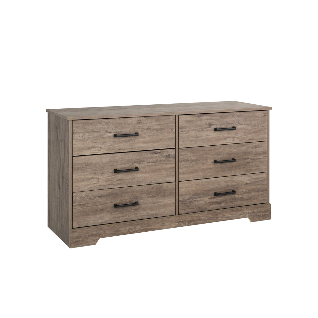 Black 6 Drawer Dresser F4879