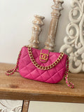 Small Hobo Bag Gold Hardware Pink A955