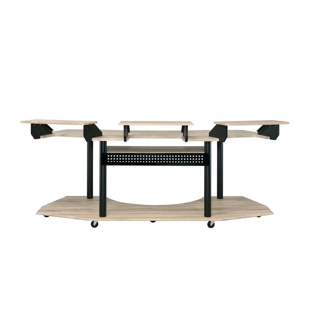 Contemporary Wood Music Recording Desk in Natural Oak U3564