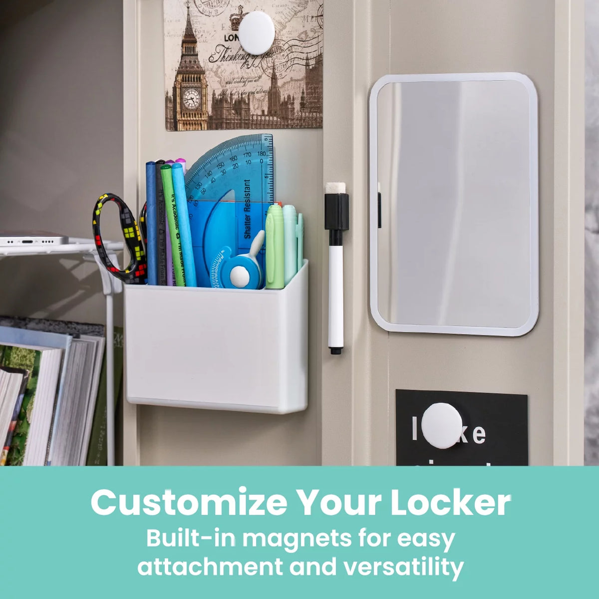 7-Piece Locker Kit with 12" Shelf, White T538
