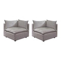 Light Gray Fabric Corner Chair Set of 2 N871278