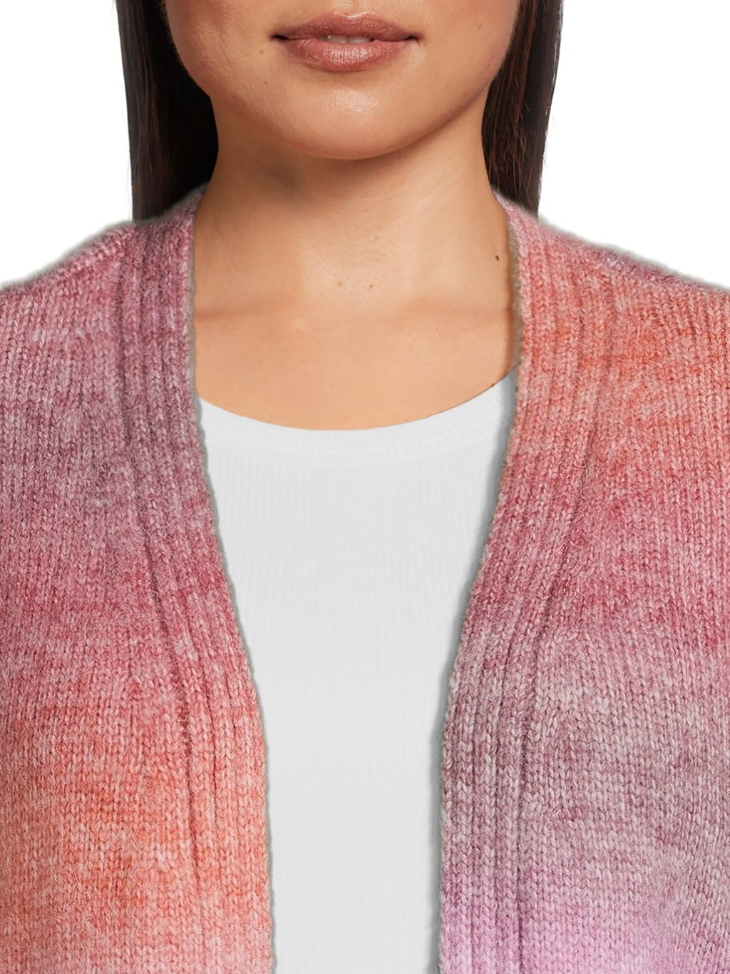 Women's Plus Size Drop Shoulder Open Cardigan with Balloon Sleeves K78603