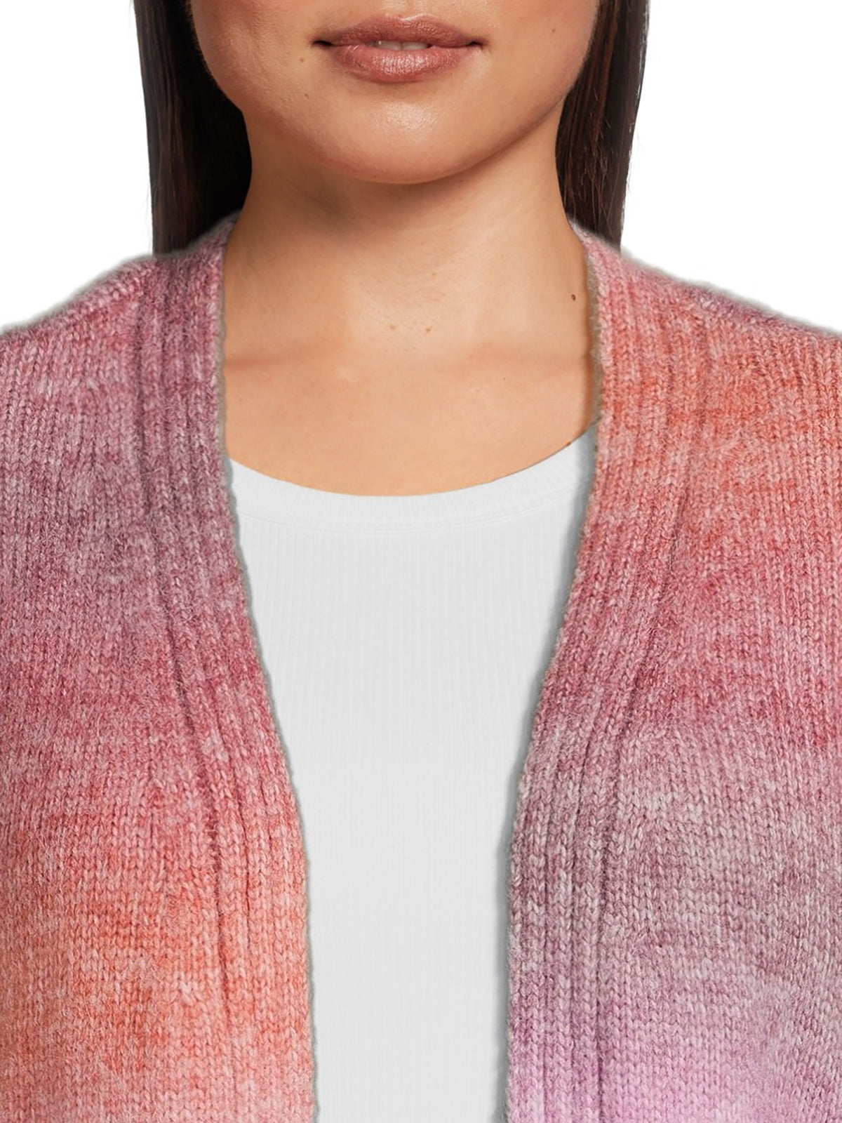 Women's Plus Size Drop Shoulder Open Cardigan with Balloon Sleeves K78603